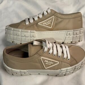 Prada Women's Lug Sole Platform Sneakers - Deserto 37.5